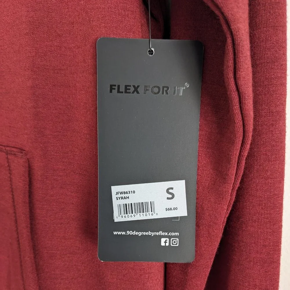 90 Degree by Reflex super soft and flexible burgundy hoodie Small - Picture 5 of 7